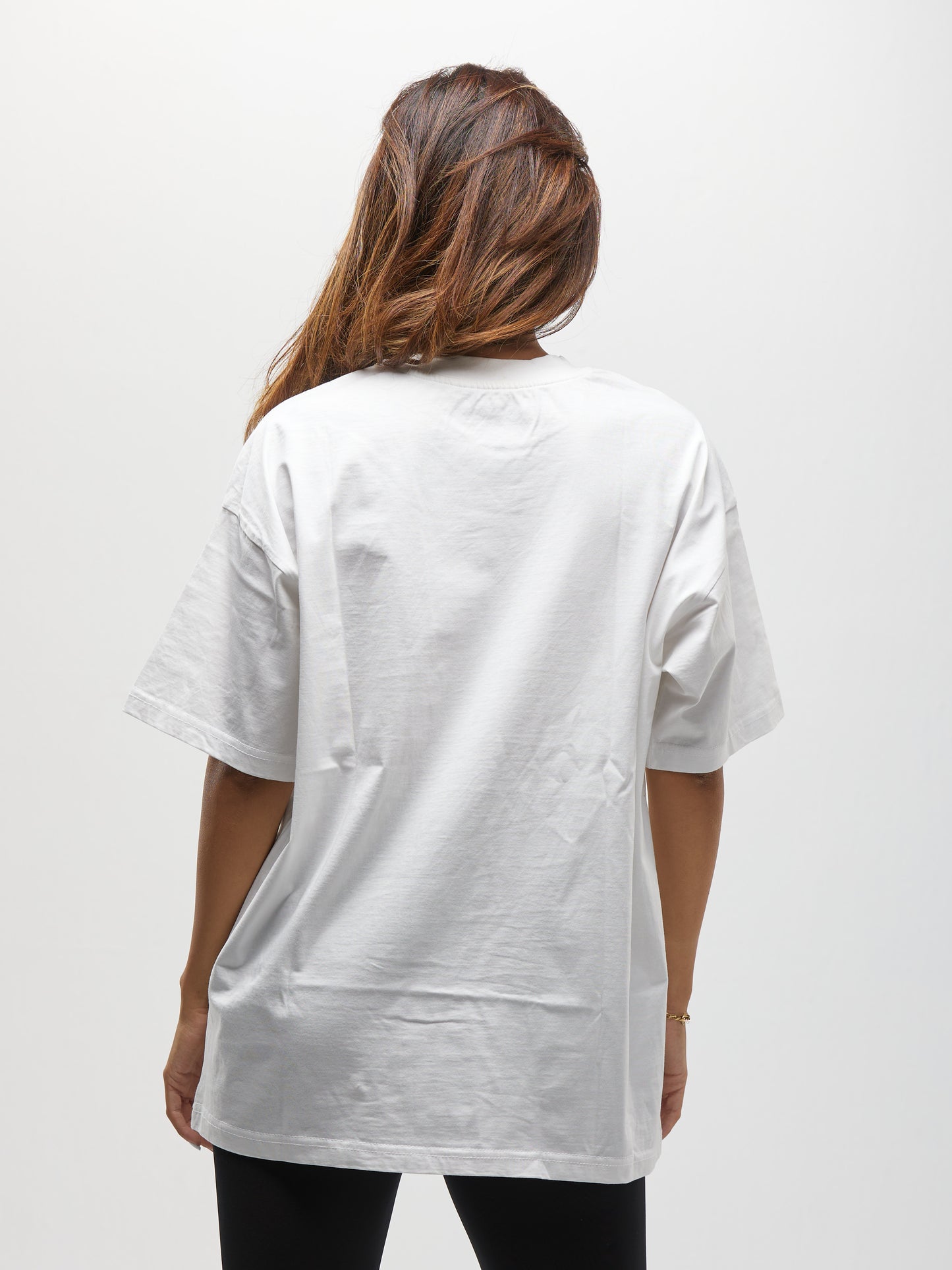 Women Sports T-Shirts - White - Oversized