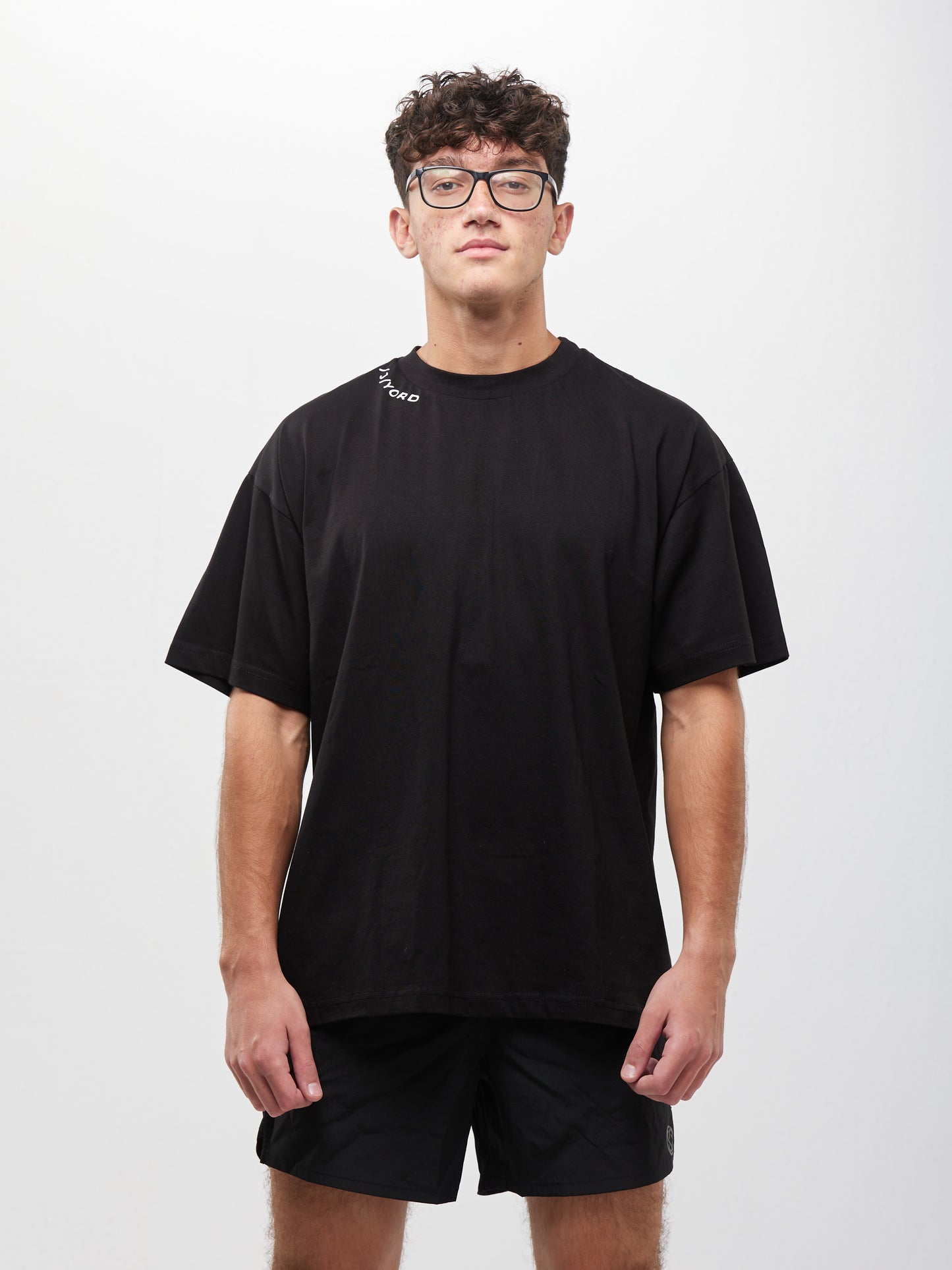 Men Sports T-Shirt - Black - Oversized