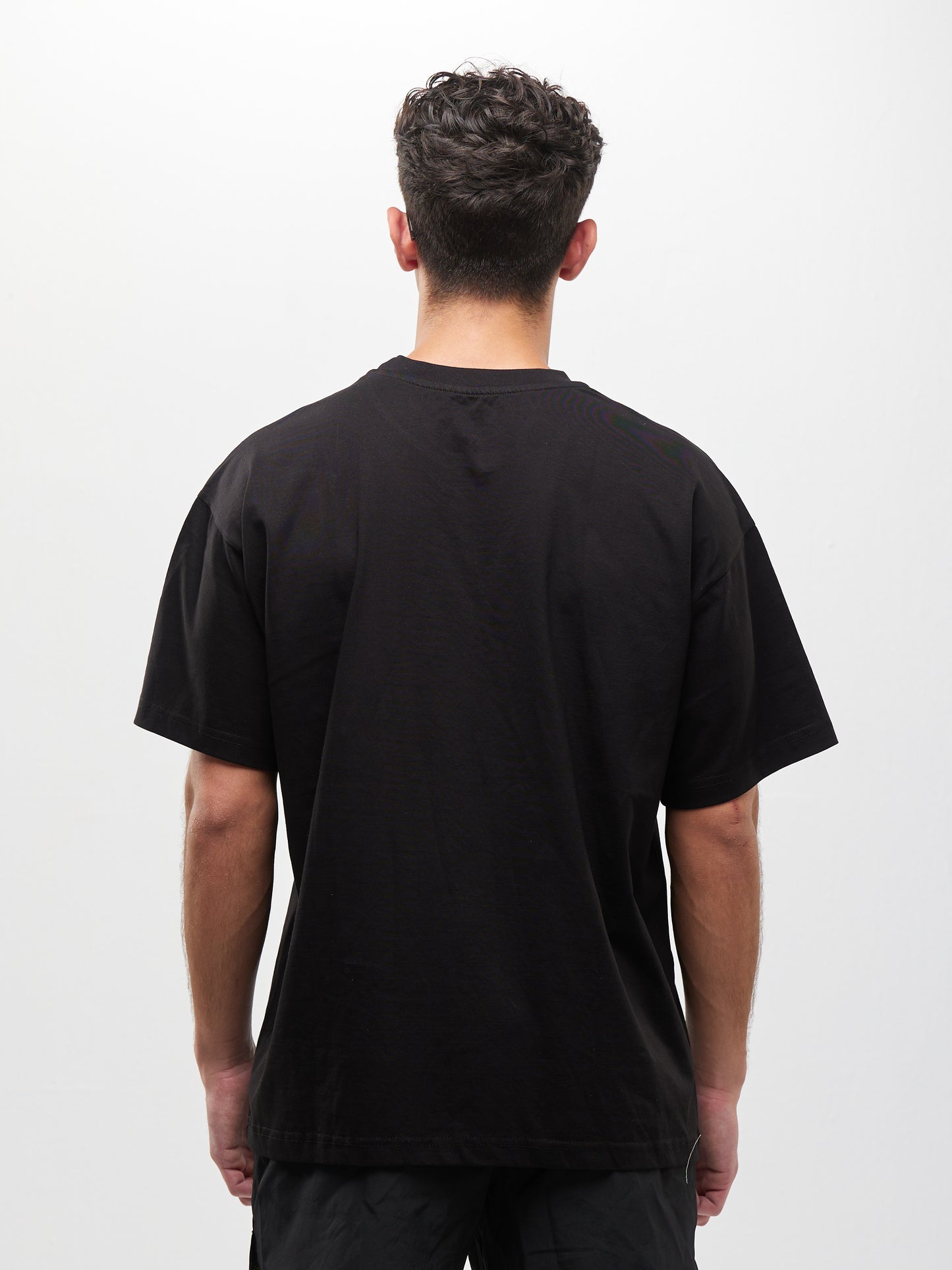 Men Sports T-Shirt - Black - Oversized