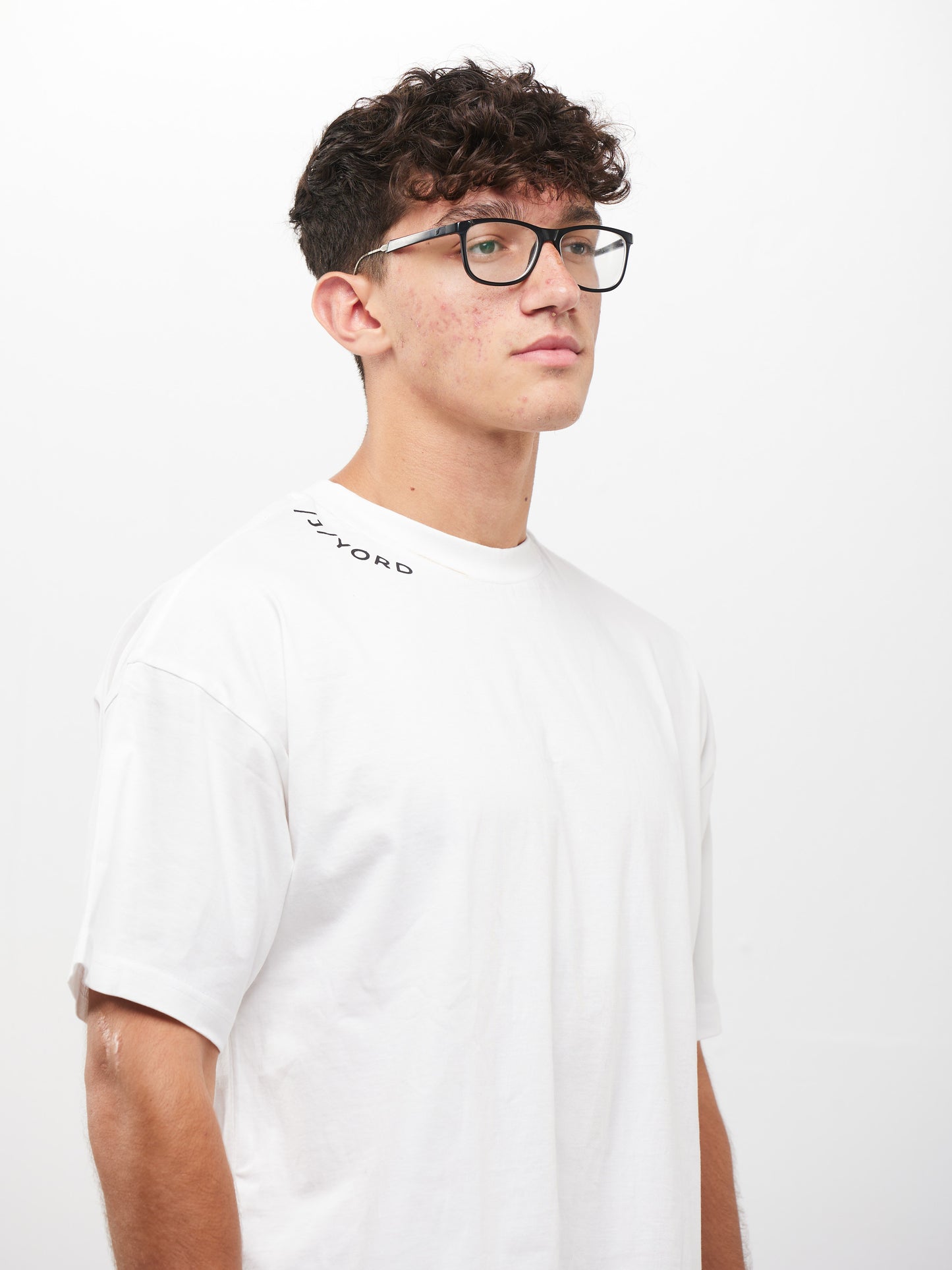 Men Sports T-Shirt - Oversized - White