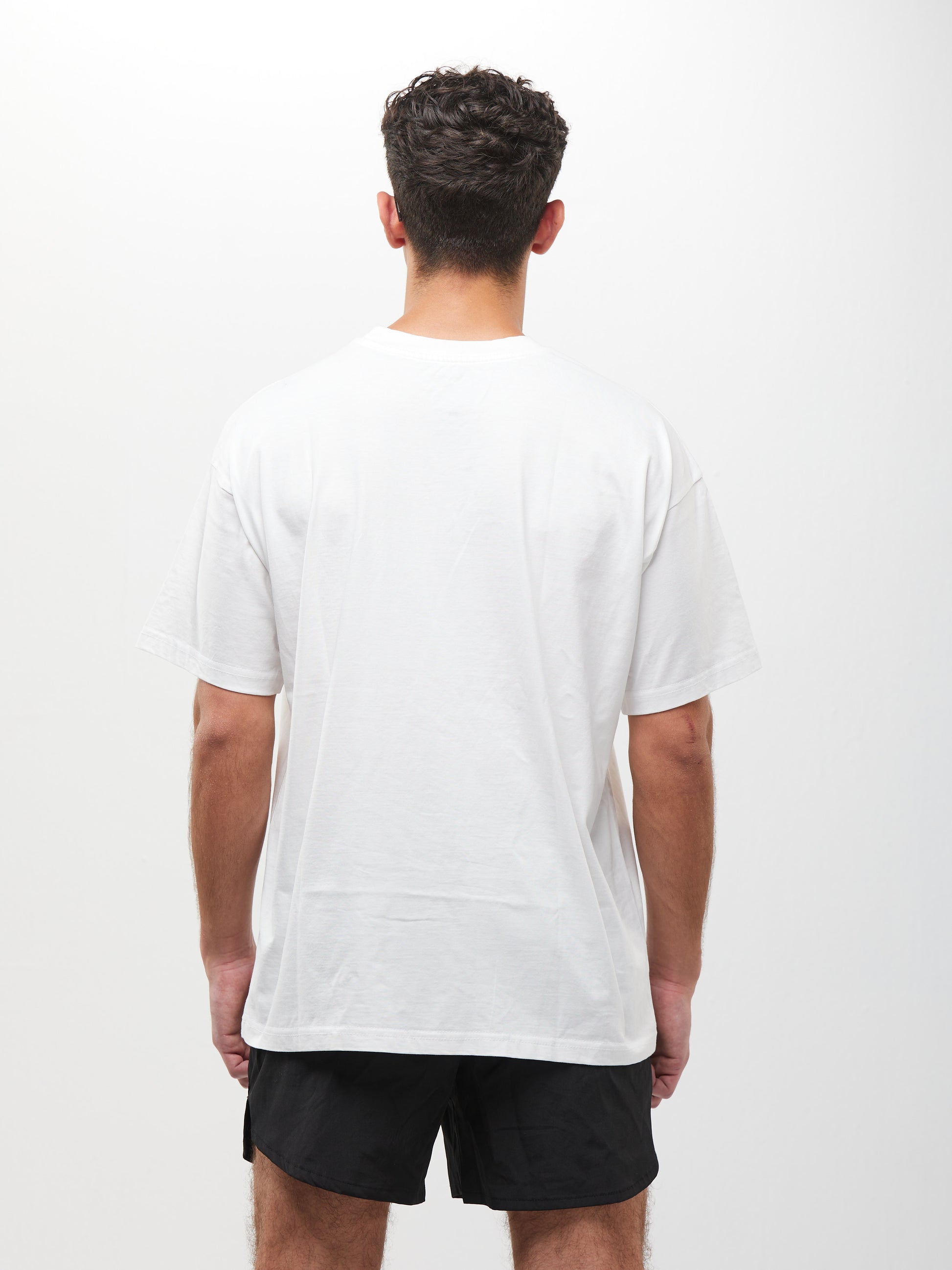 Men Sports T-Shirt - Oversized - White